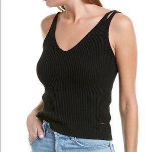 NWT Philanthropy May tank black knit xs